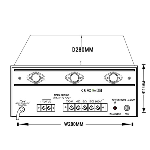UTR 40 P.A Low Power Mixer Amplifier UTR 40 P.A Low Power Mixer Amplifier